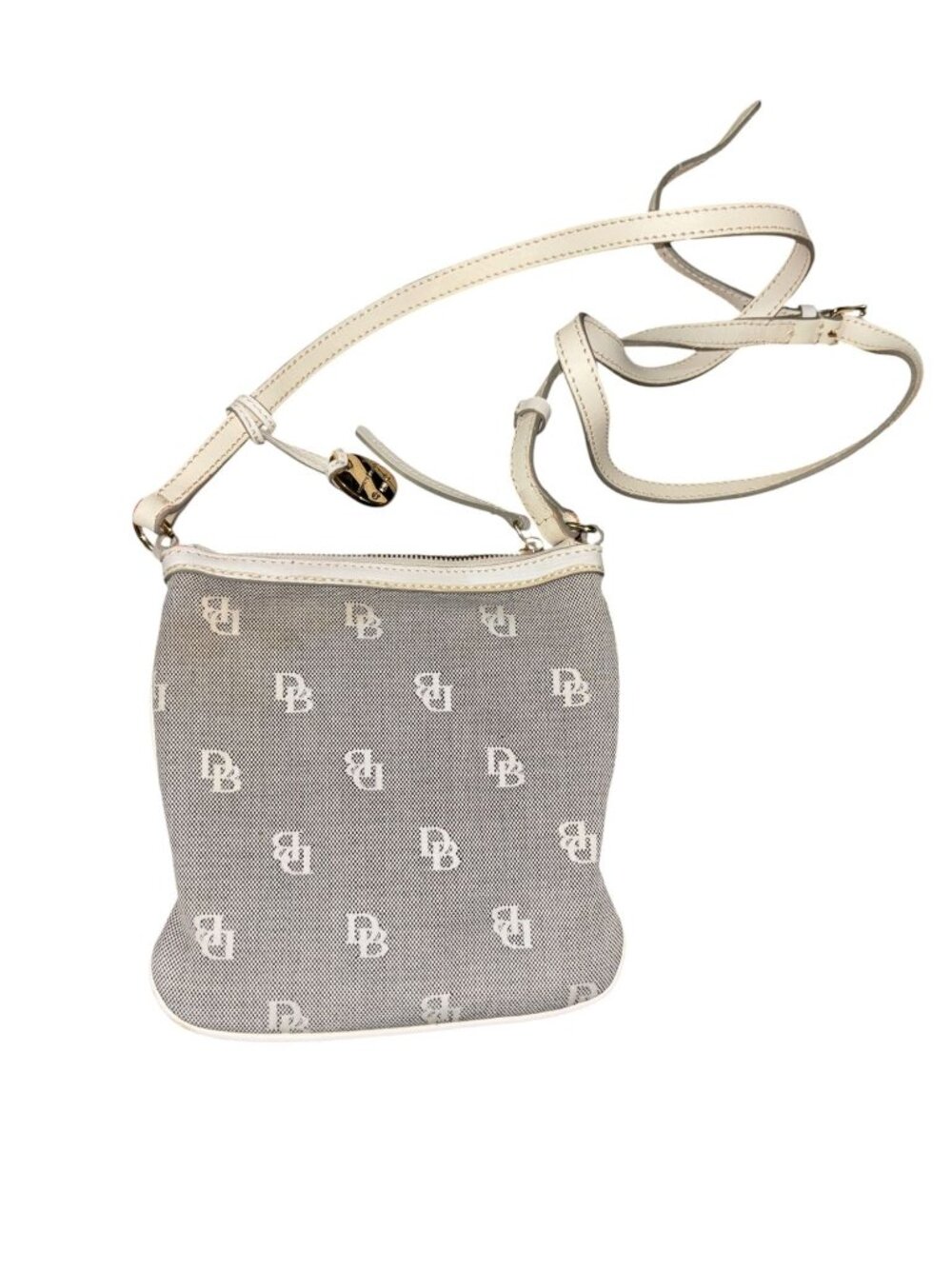Dooney and Burke Small Purse Gray and White 8"x8" - Picture 1 of 10